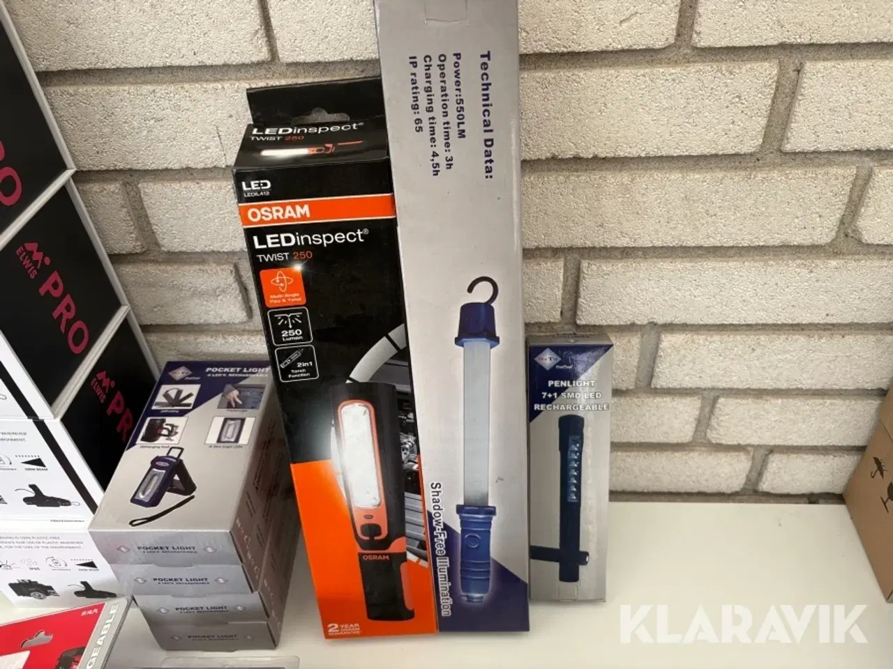 Billede 9 - Værkstedslamper og pandelamper Elwis - Osram - Bato - Milwaukee