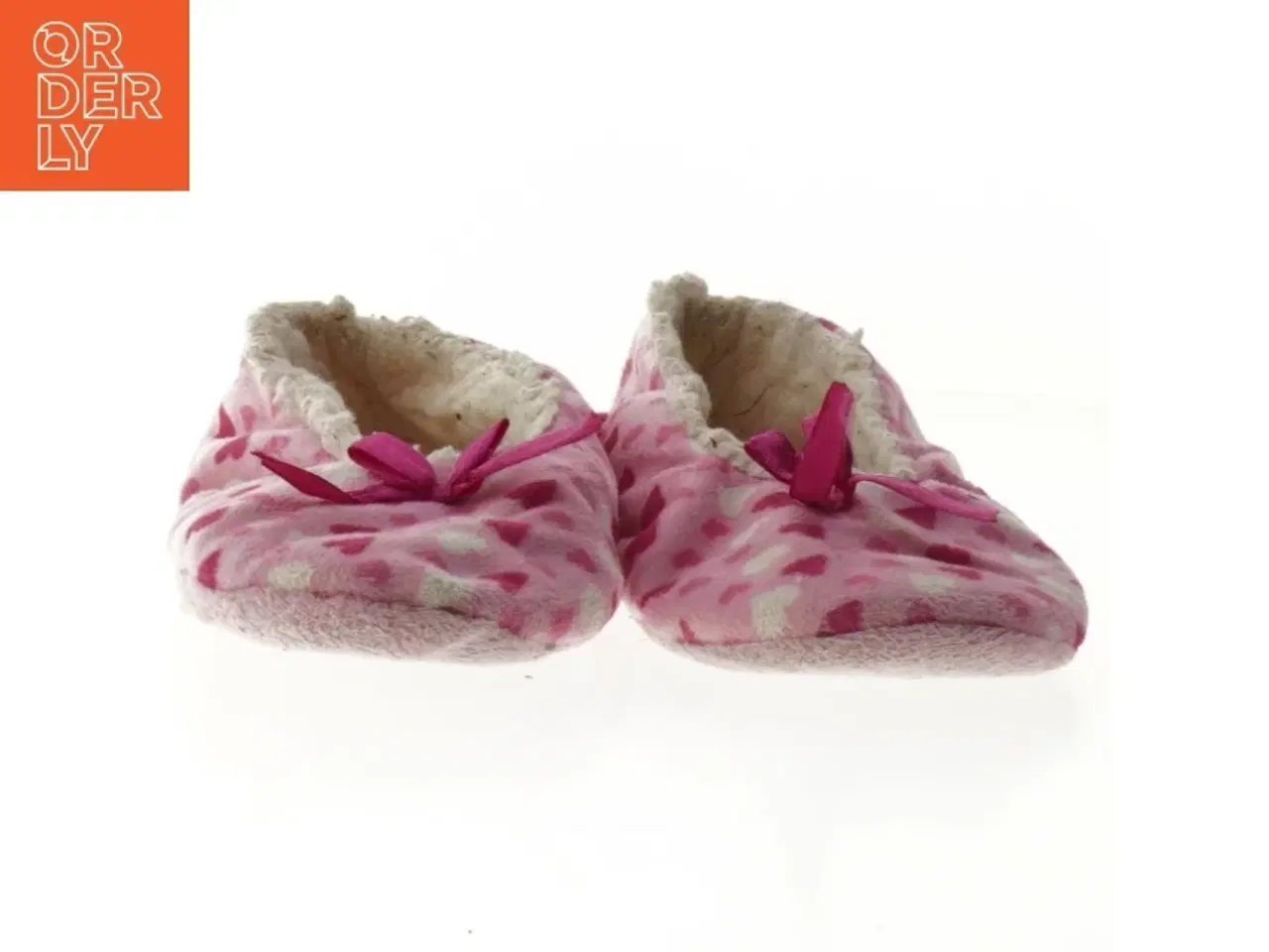 Billede 3 - Børnesutsko med lyserøde hjerter (str. 33,5 cm)