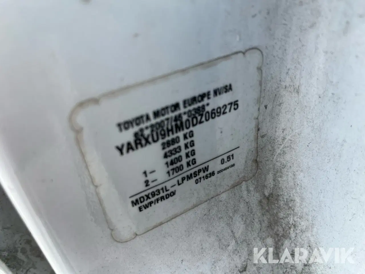 Billede 5 - Varebil Toyota Proace 1.6D 90hk L2H1 splitbagdør 4 dørs