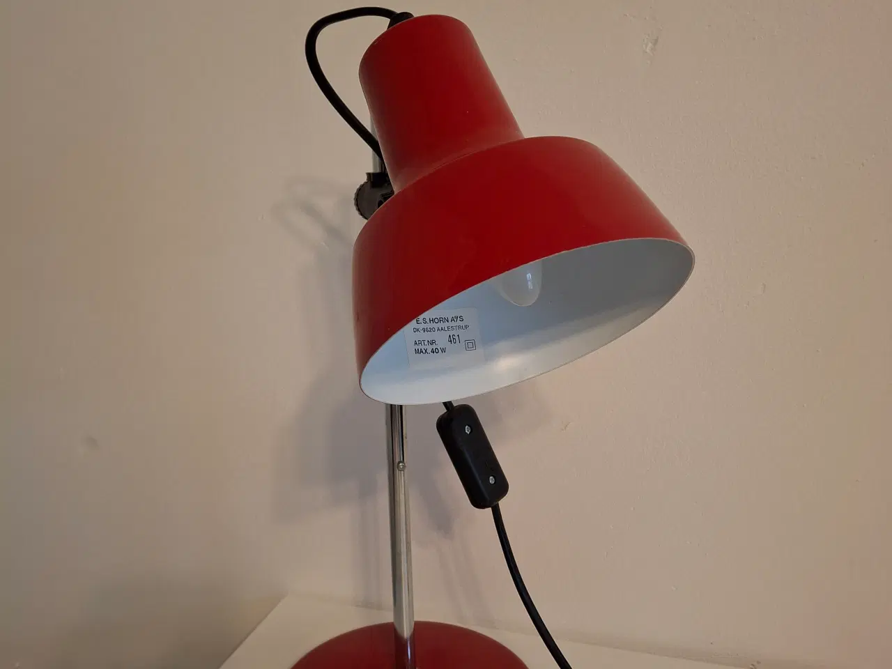 Billede 1 - Retro Horn lampe Nr 461