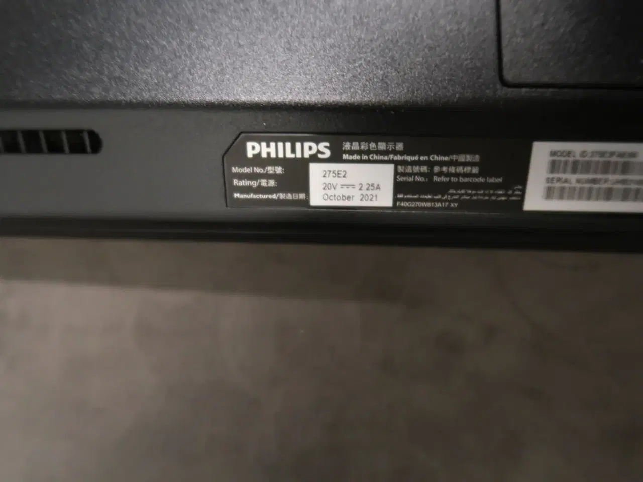 Billede 2 - Computerskærm PHILIPS 275E2