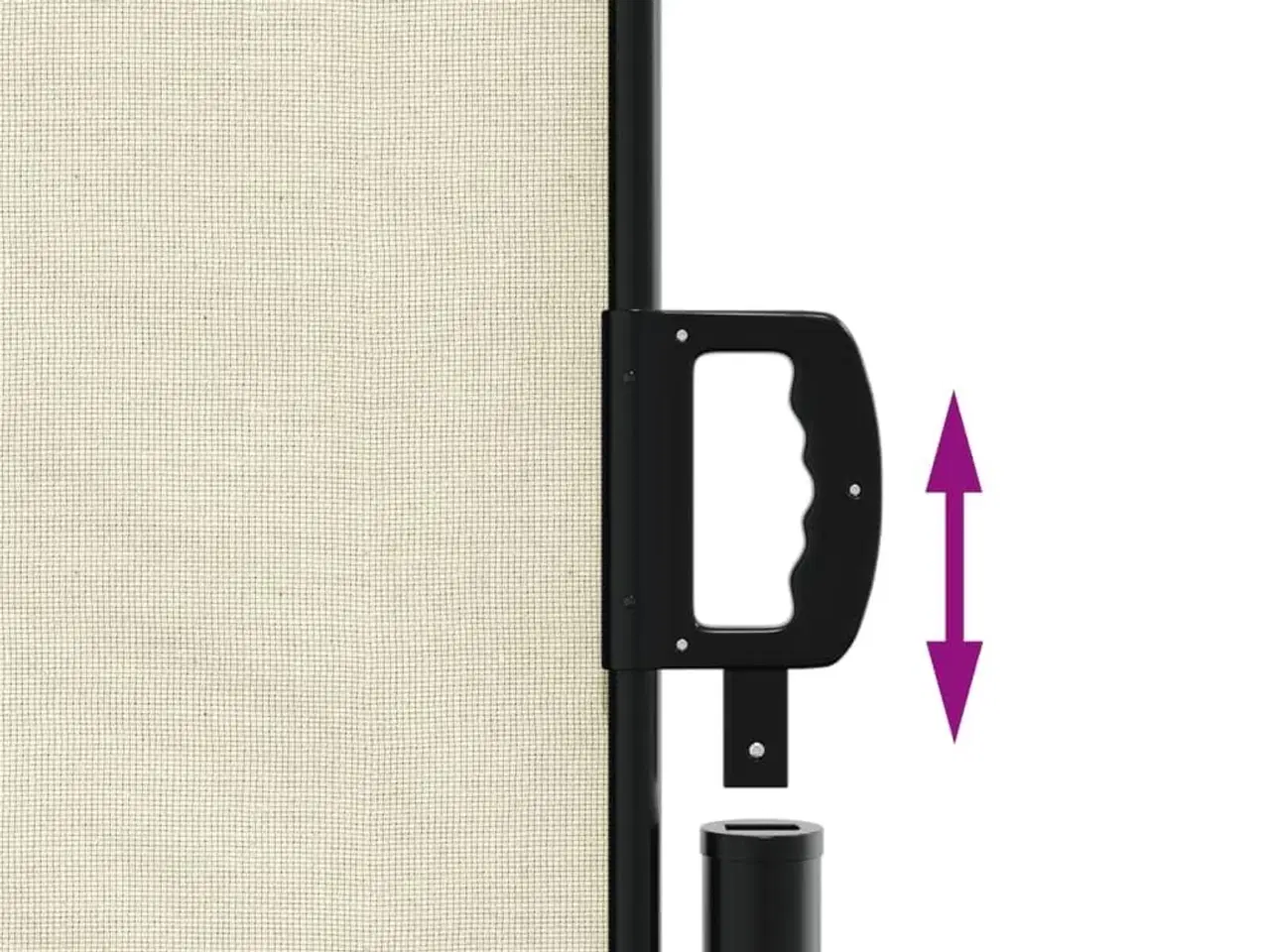 Billede 6 - Sidemarkise 160x300 cm sammenrullelig cremefarvet