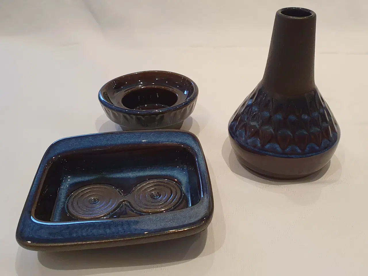 Billede 1 - Vase, Lysestage og skål