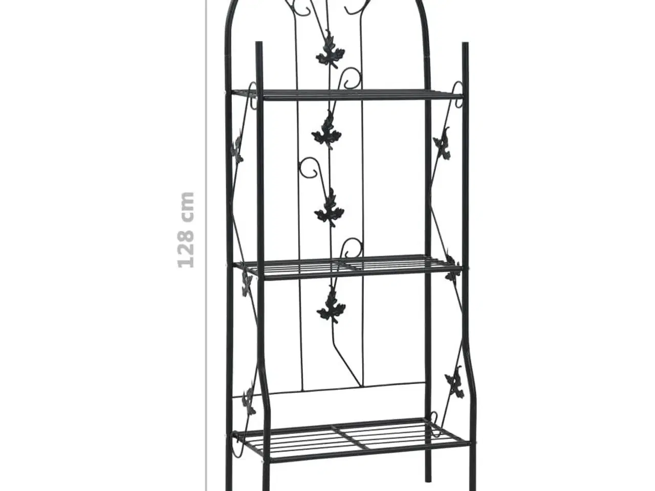 Billede 7 - Plantestativ med 3 hylder 52x28x128 cm jern sort