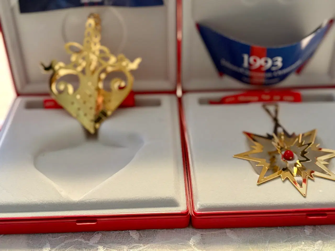 Billede 4 - Georg Jensen juleuroer forgyldt med 24 karat guld 