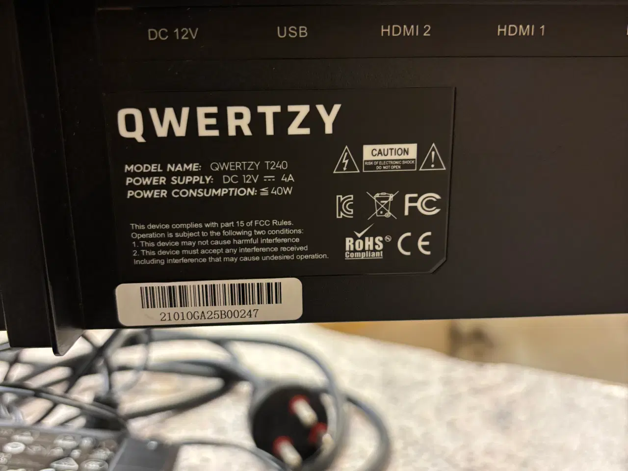 Billede 3 - Gamer skærm (monitor) på 24" m. 240hz, 0,5m