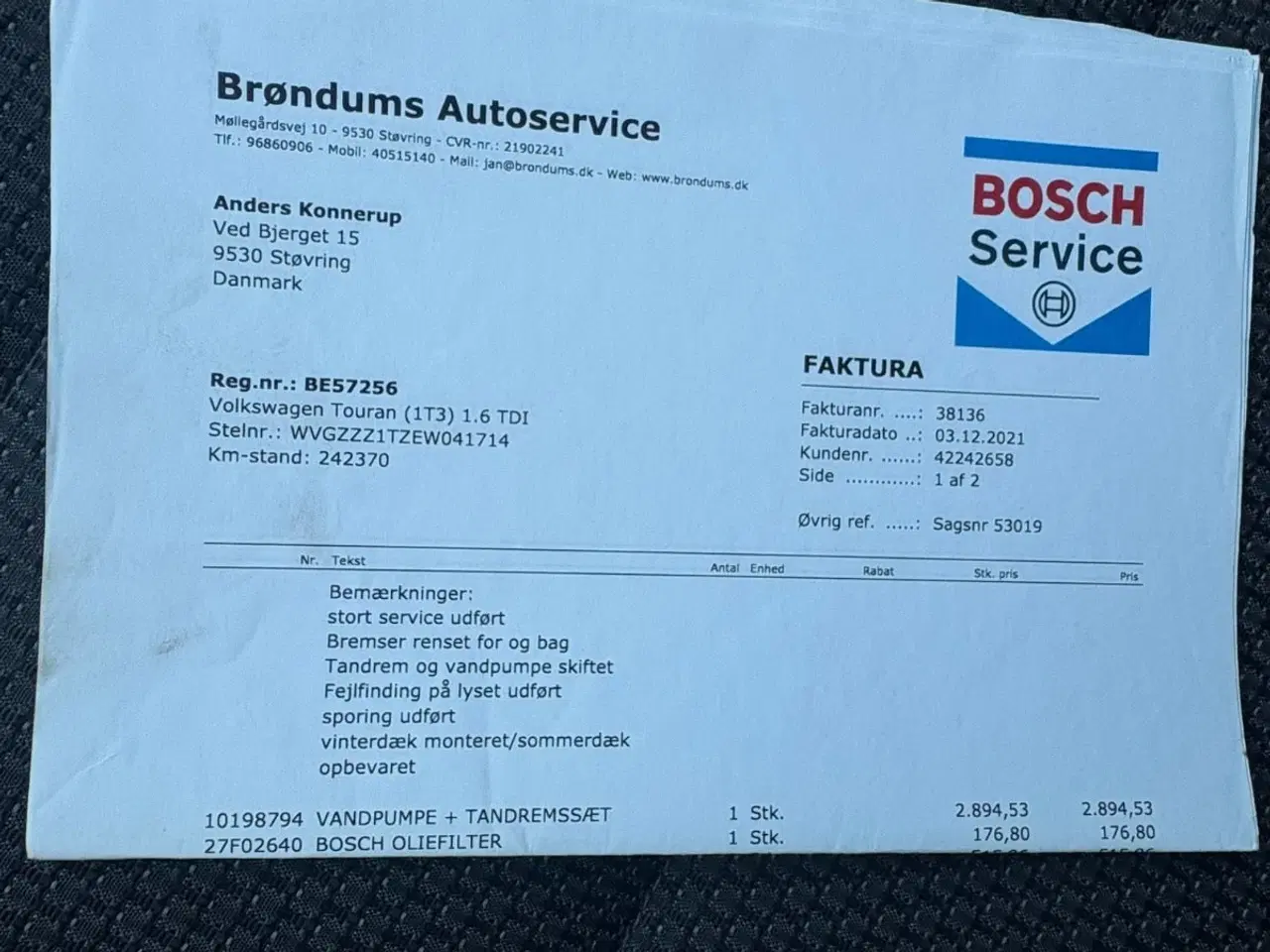 Billede 19 - VW Touran 1,6 TDi 105 Comfortline BMT 7prs