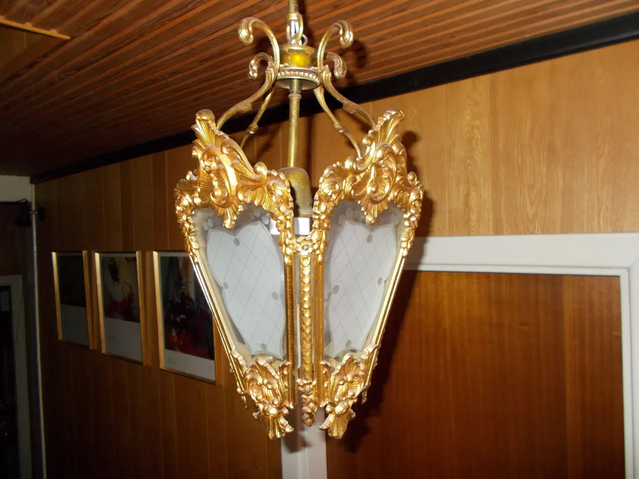 Billede 1 - Flot antik loftlampe