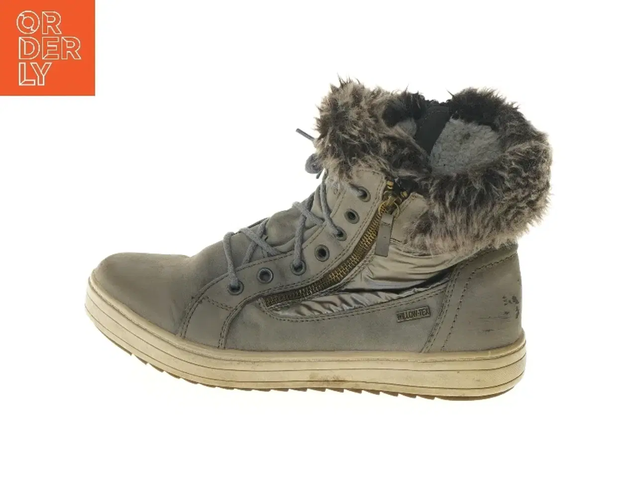 Billede 1 - Grå vinterstøvler med pelsfor, str. 40 fra Willow (str. 40 )