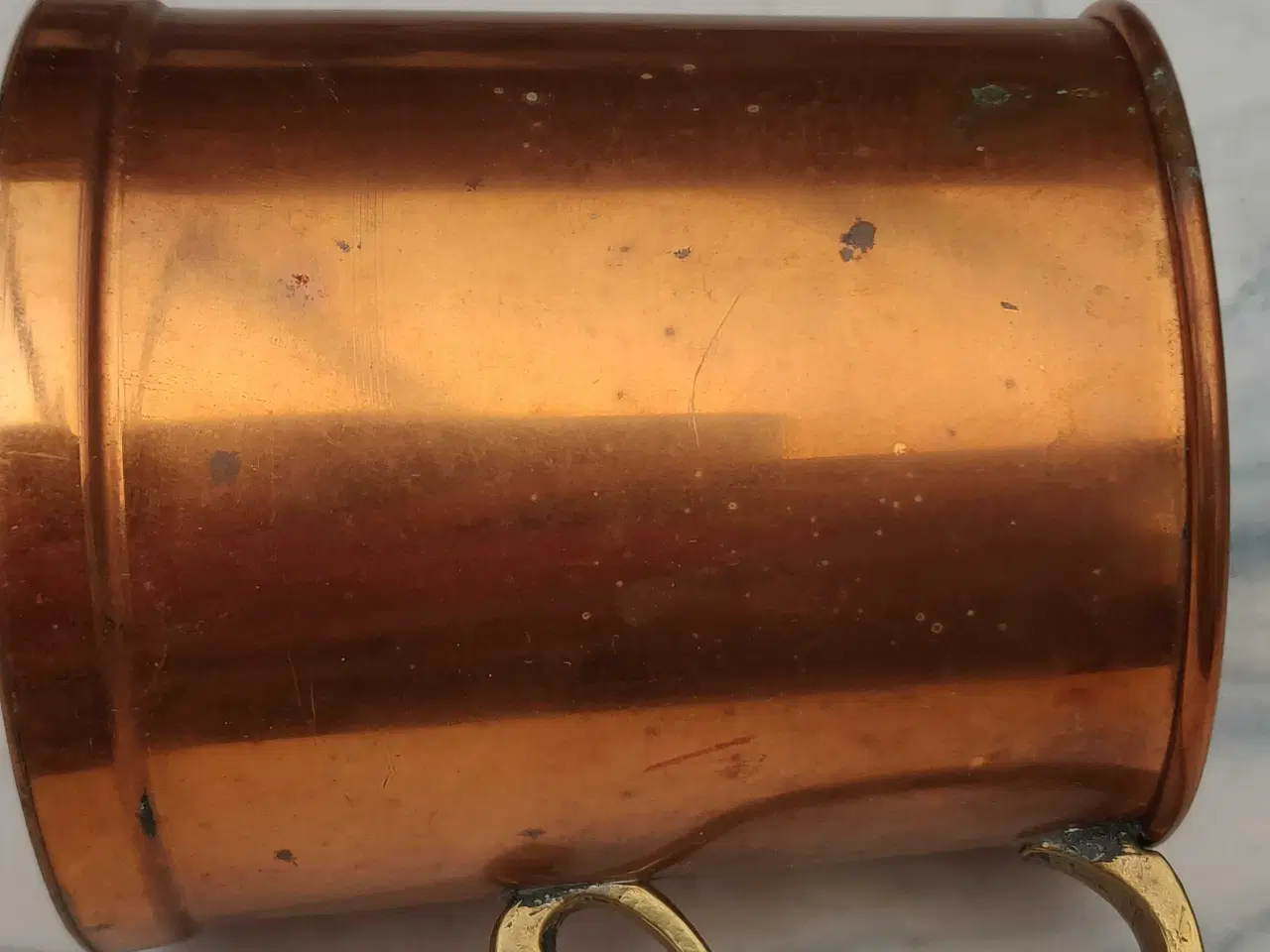 Billede 2 - Antik kobber krus i fin stand.