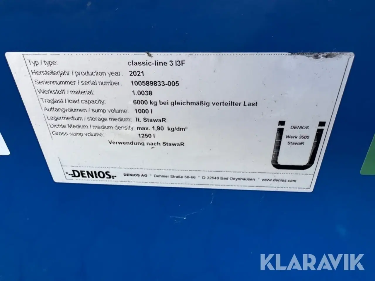 Billede 5 - Opsamlingskar Denios Classic-line 3 13f