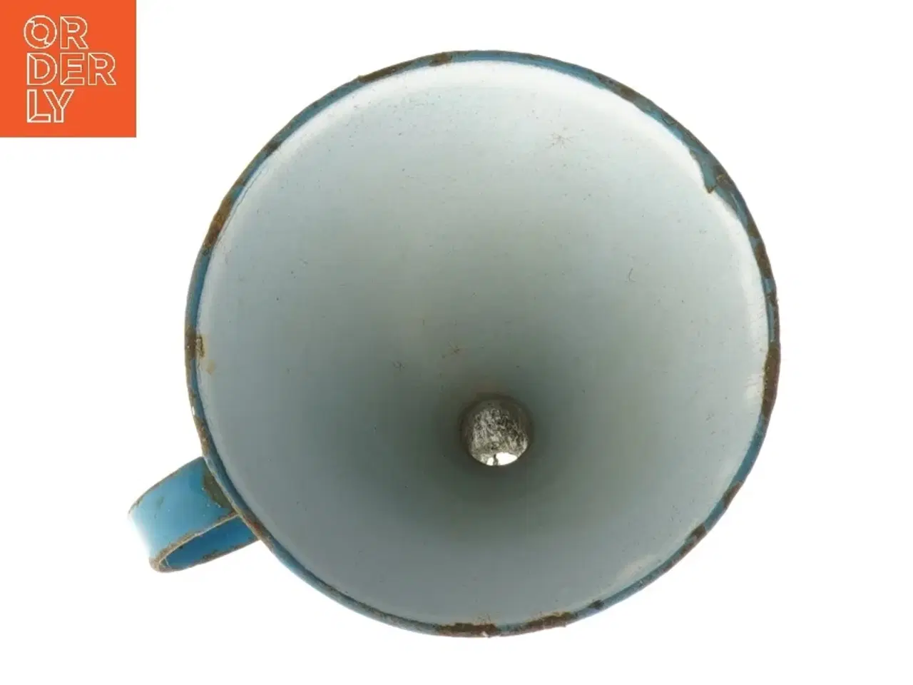 Billede 4 - Blå metaltragt, madam blå emalje (str. Ø 12,5x15 cm)