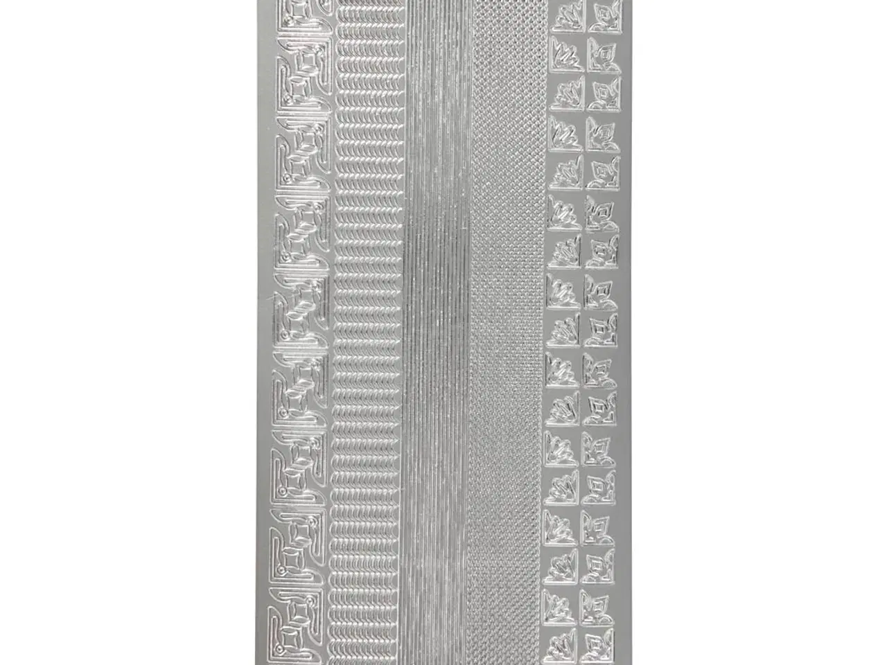 Billede 1 - Sølv Folie Stickers 10x23 cm - Elegant Dekoration