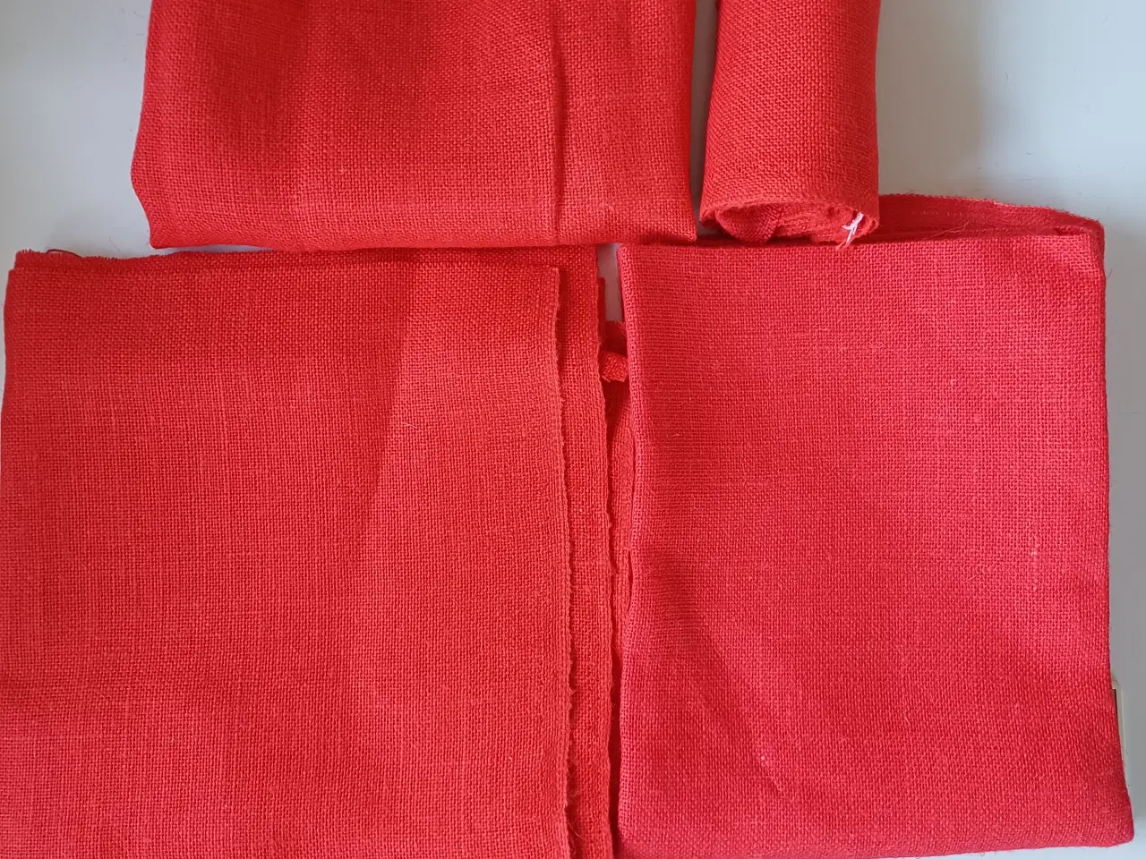 Billede 3 - Hessian / sækkelærred i flot rød farve 