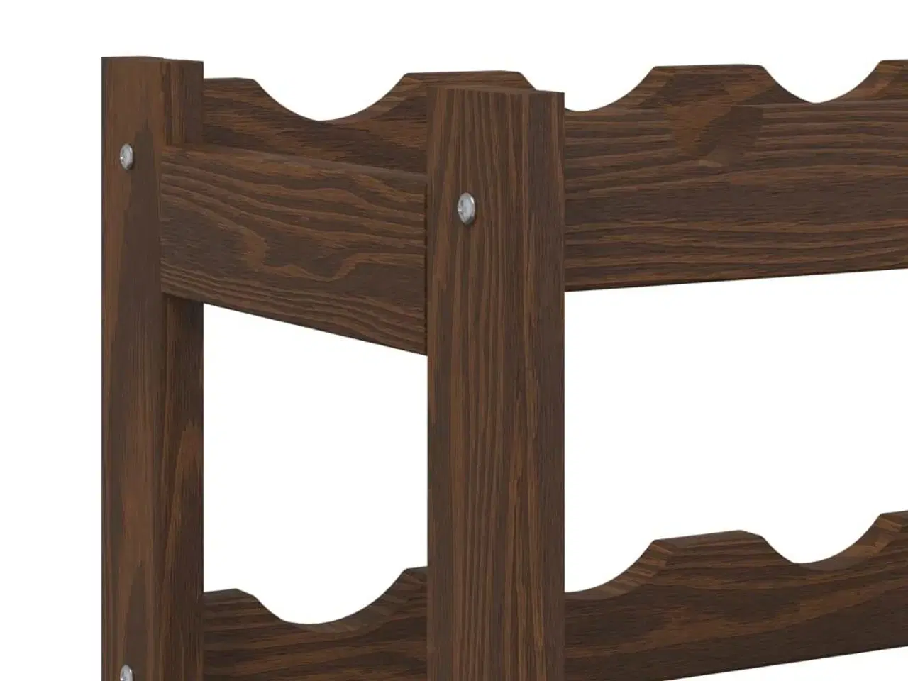 Billede 6 - Vinreol til 30 flasker massivt fyrretræ brun