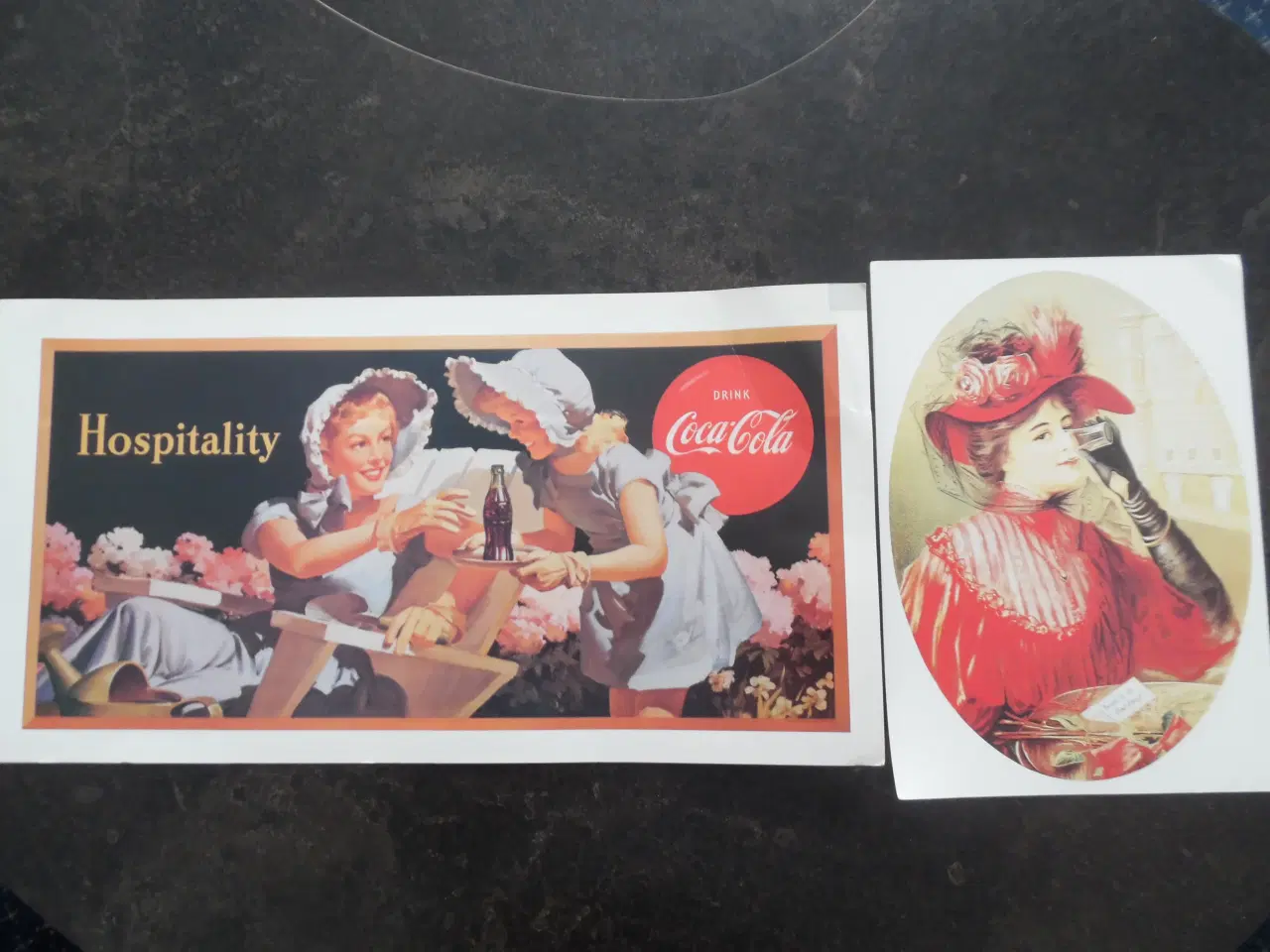 Billede 1 - 2 Gammel tryk coca cola reklame.