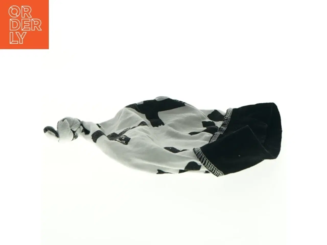 Billede 2 - Hvid og sort hue med kryds-mønster (str. L. 19. cm. b 17 cm)