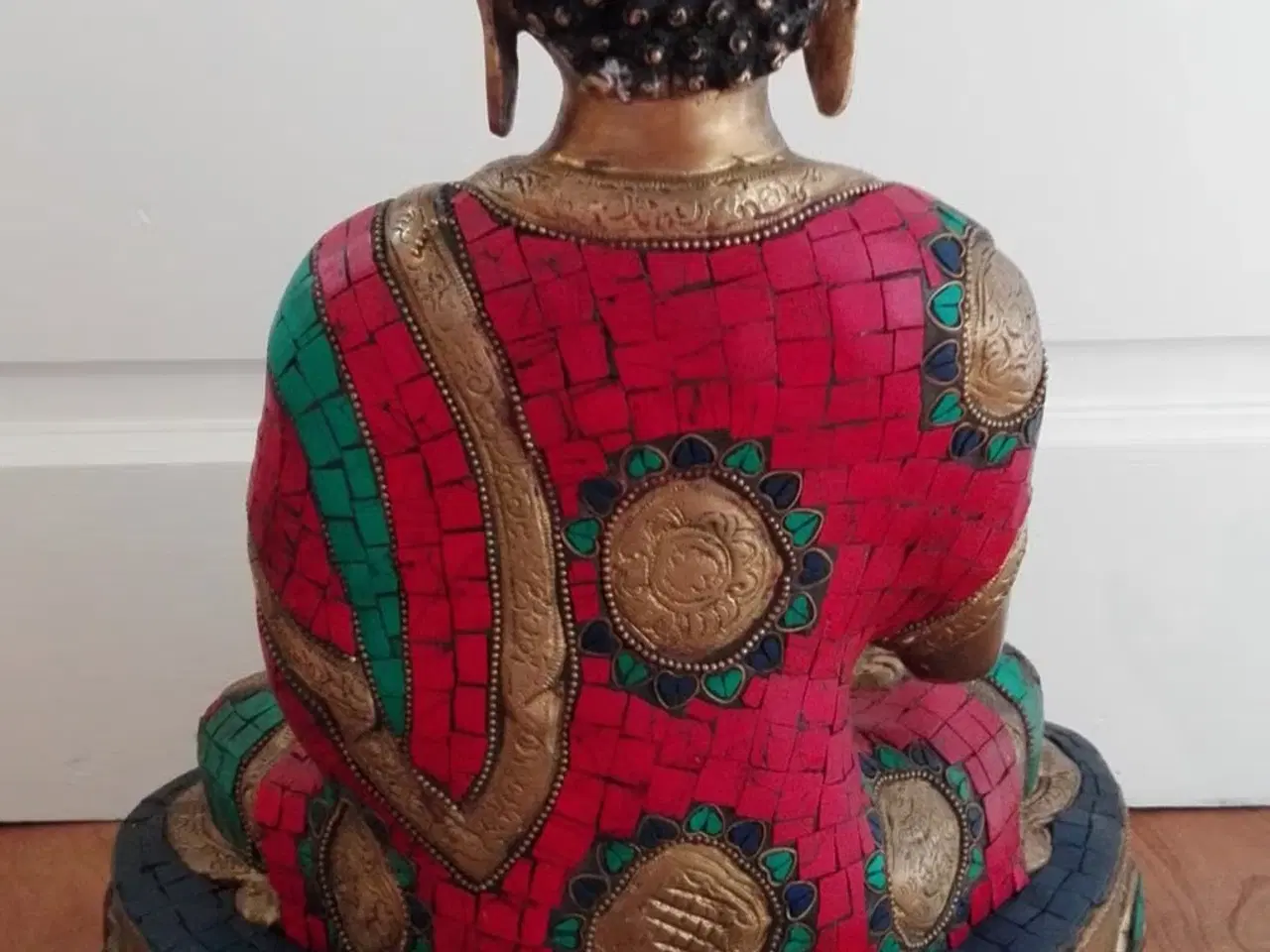 Billede 3 - Stor bronze-Buddha fra Nepal, slut 20. årh.