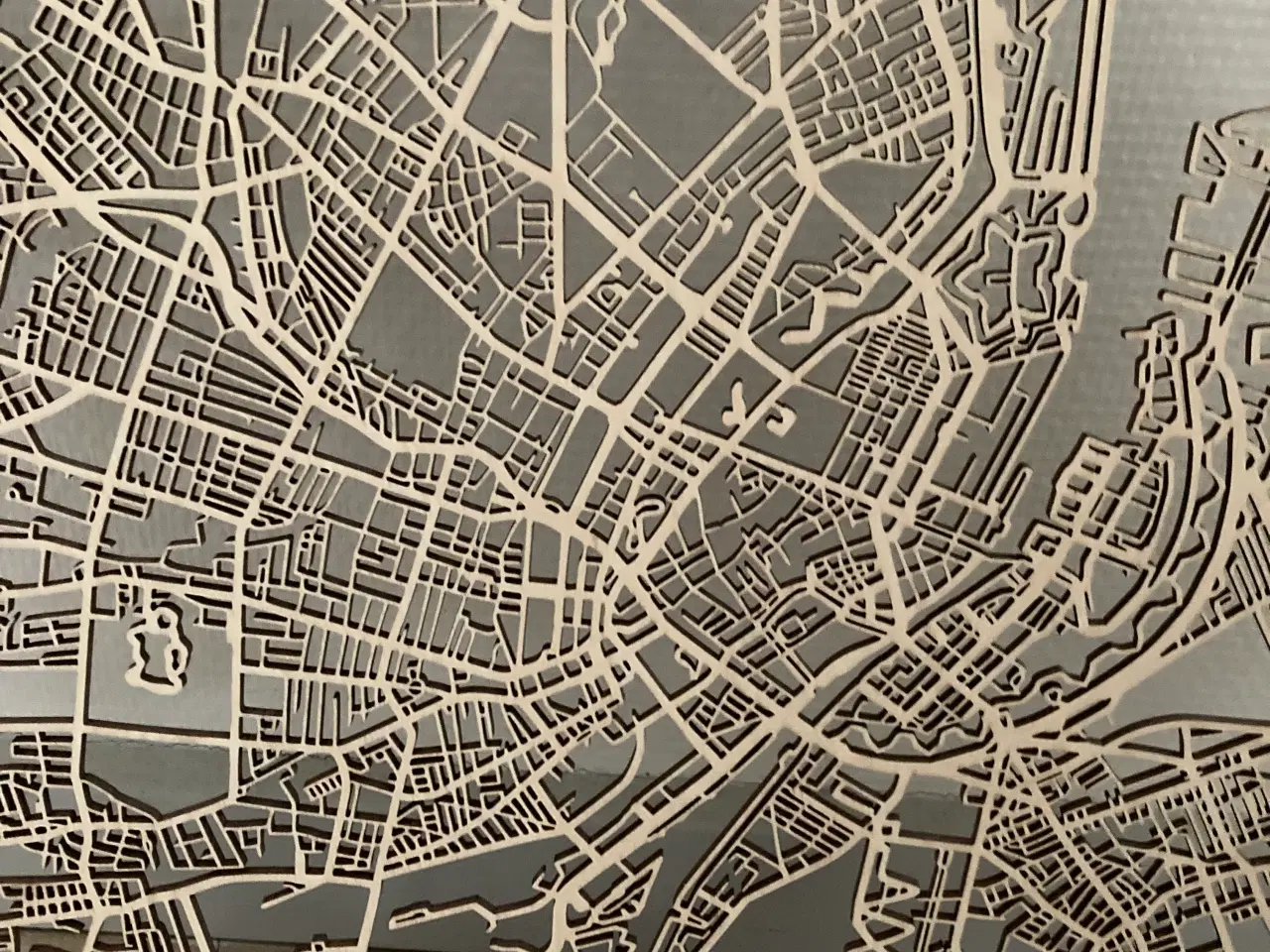 Billede 3 - Kort over København i træ