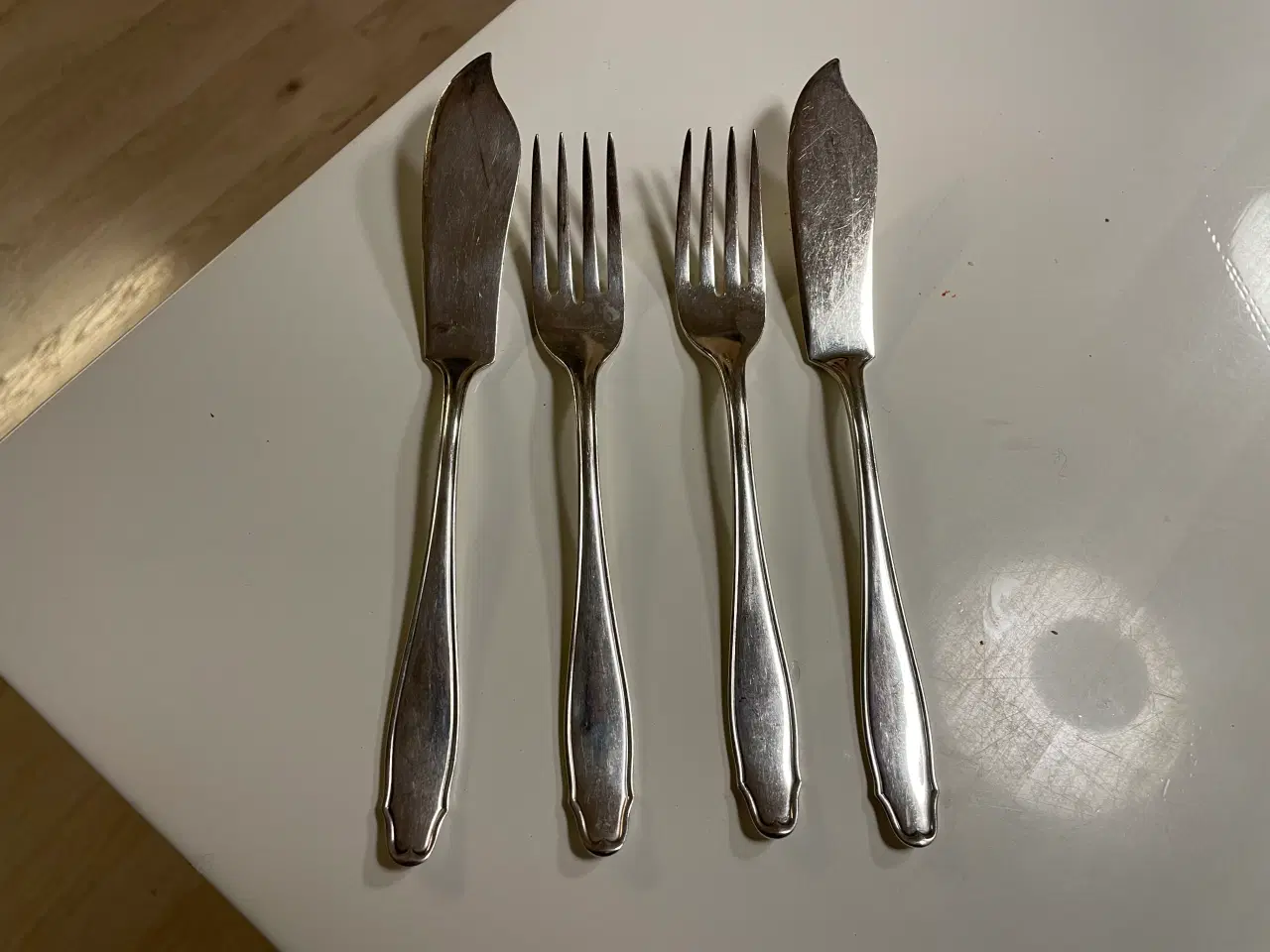 Billede 1 - Fiskebestik to sæt sølvplet.