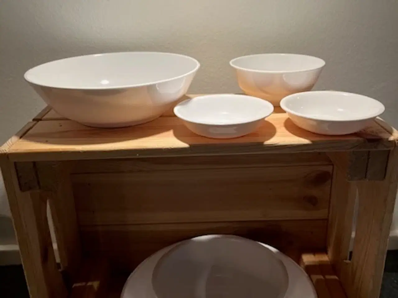 Billede 2 - Sæt med 6 hvide melaminskåle – Perfekt til outdoor