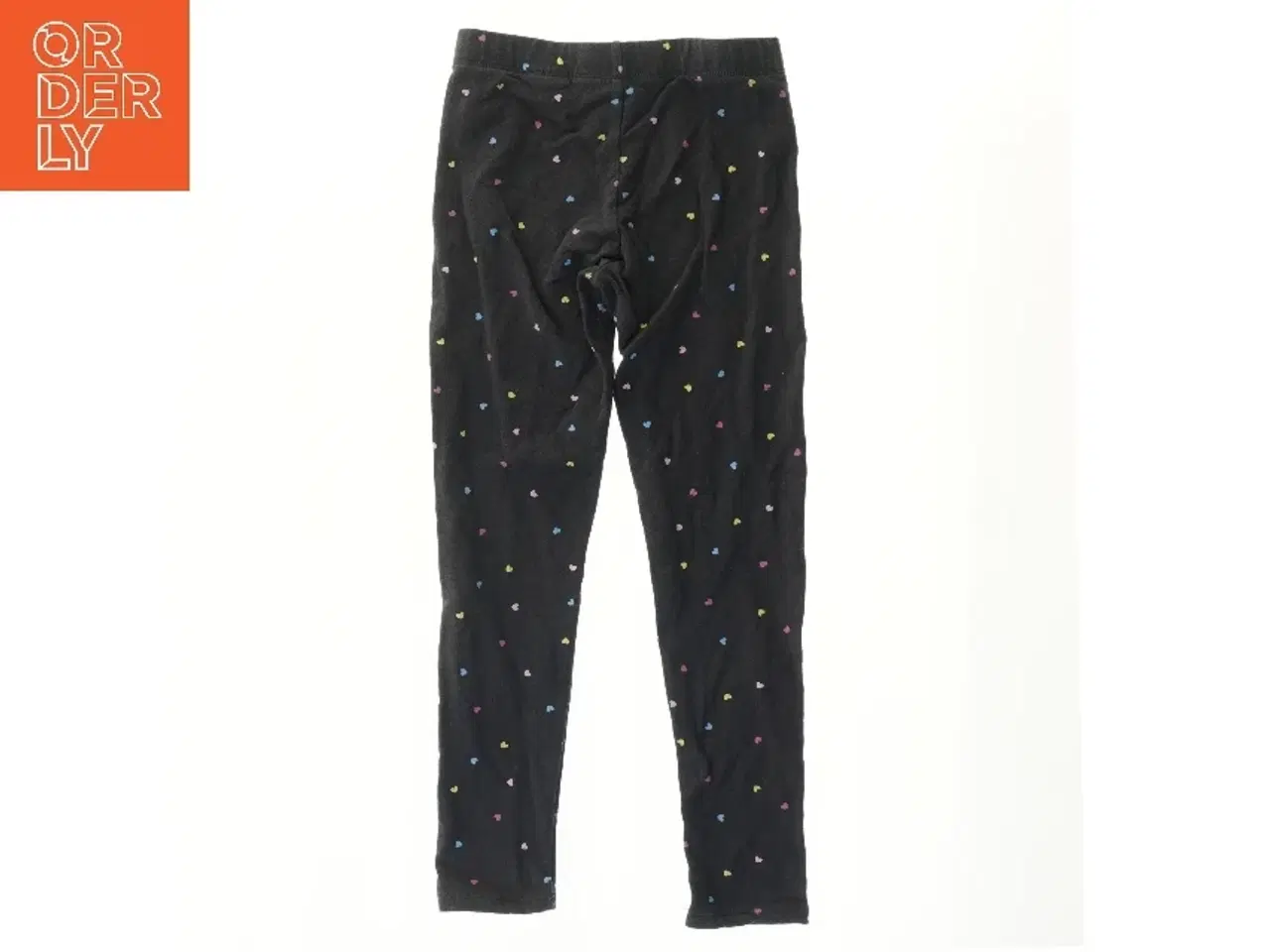 Billede 2 - Børne leggings med hjerteprint fra H&M (str. 140)