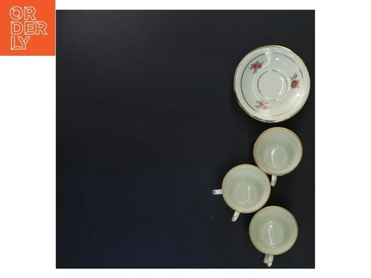 Billede 4 - Rosenborg Kaffekop med underkop sæt fra KPM (str. Ø 11 & 5x7 cm)