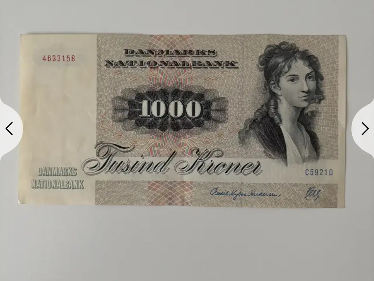 Billede 1 - Fin 1000 kr seddel