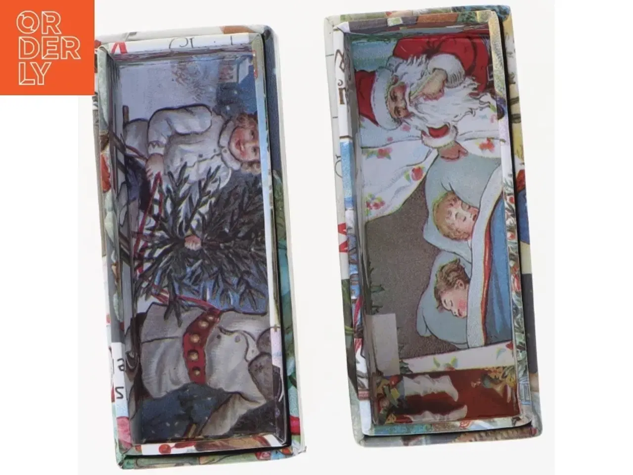 Billede 3 - Juledekoreret æske (str. 10 x 4 cm)