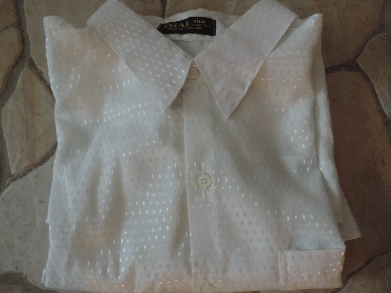 Billede 1 - Silke skjorte, hvid