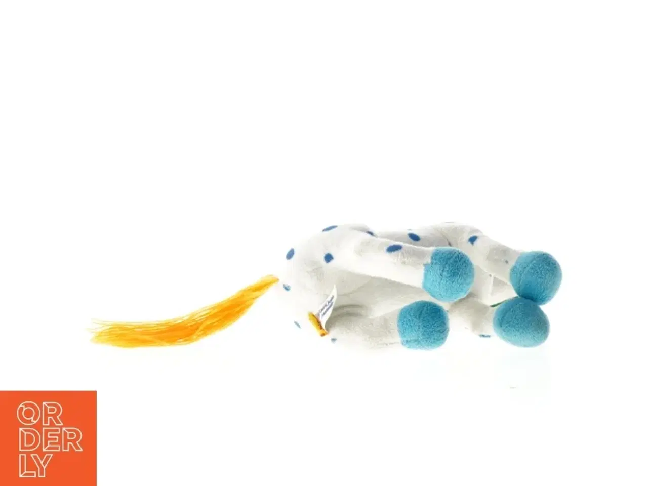 Billede 4 - Hvid og blå plyshest med orange manke fra Pippi (str. 28 x 22 cm)