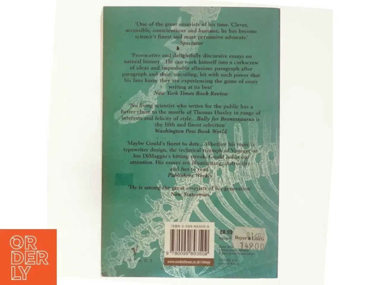 Billede 3 - Bully for Brontosaurus af Stephen Jay Gould (Bog)