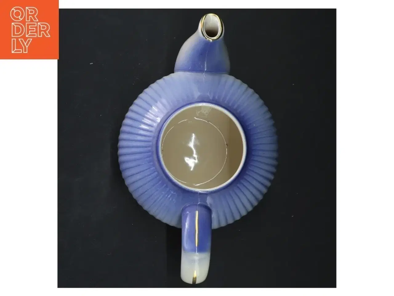 Billede 2 - Blå porcelæns tekande fra Søholm Hammersø (str. 14x22 cm)