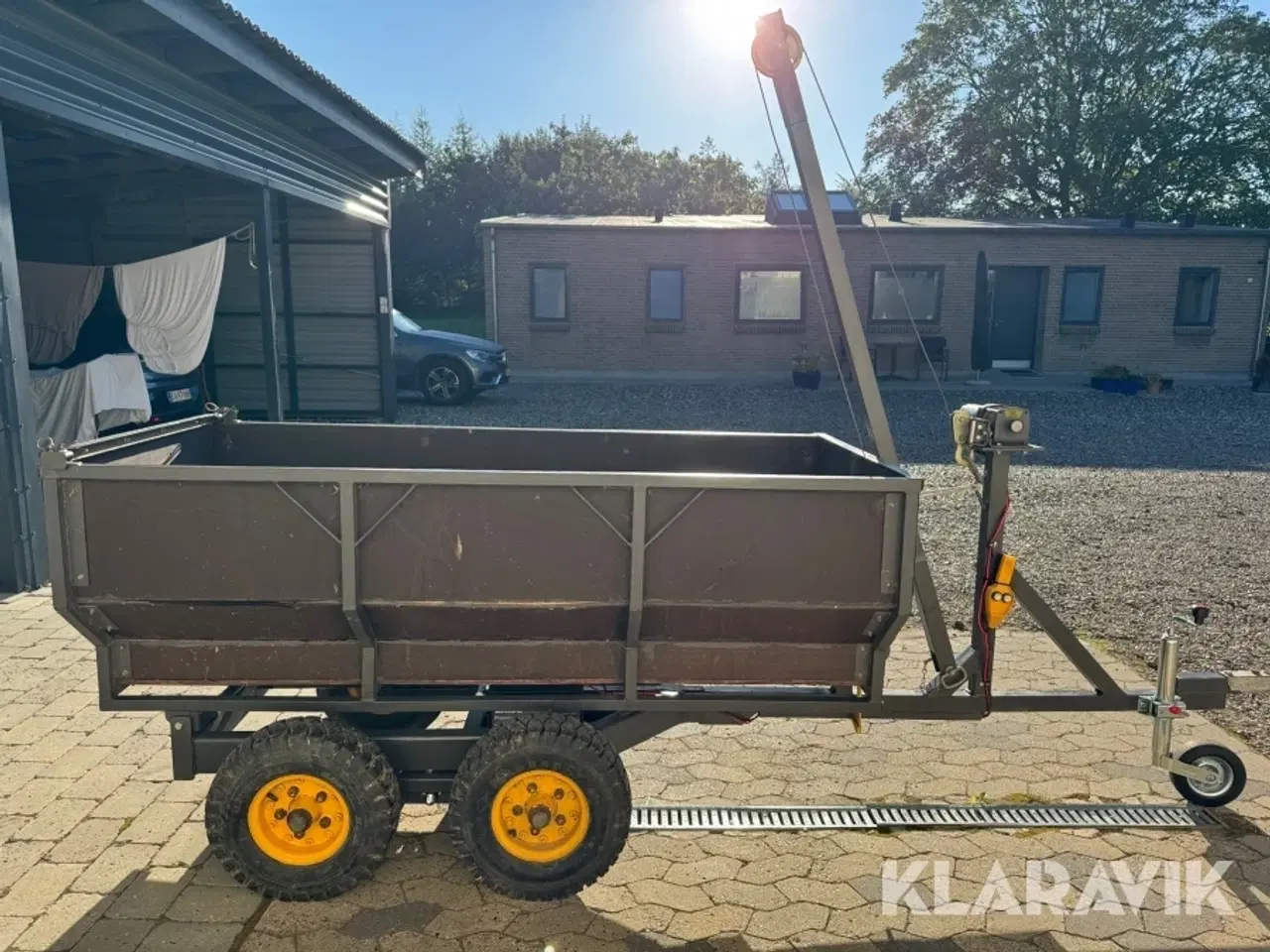 Billede 10 - ATV Trailer hjemme lavet med tipfunktions