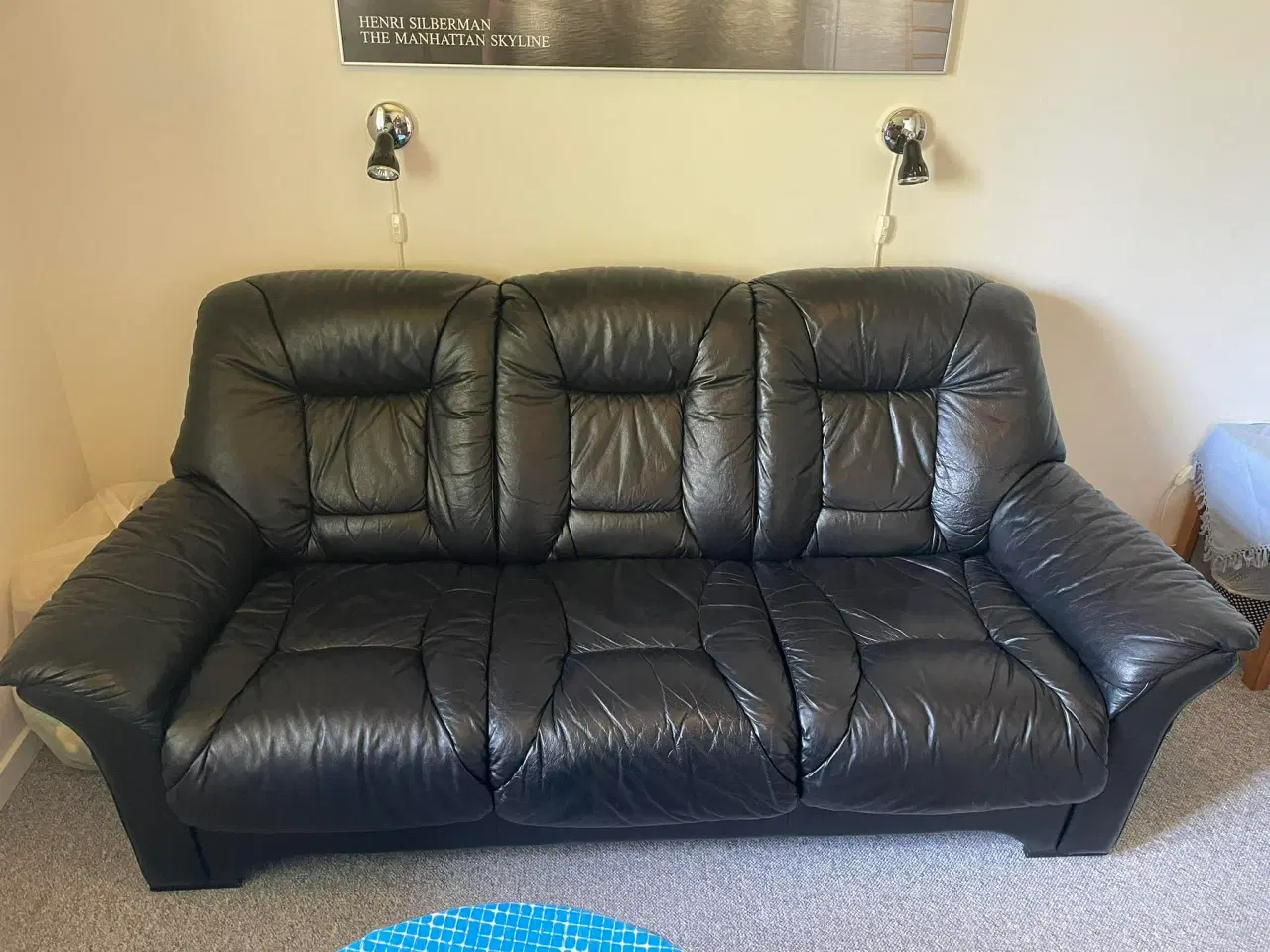 Billede 2 - Læder sofa og hvilestol