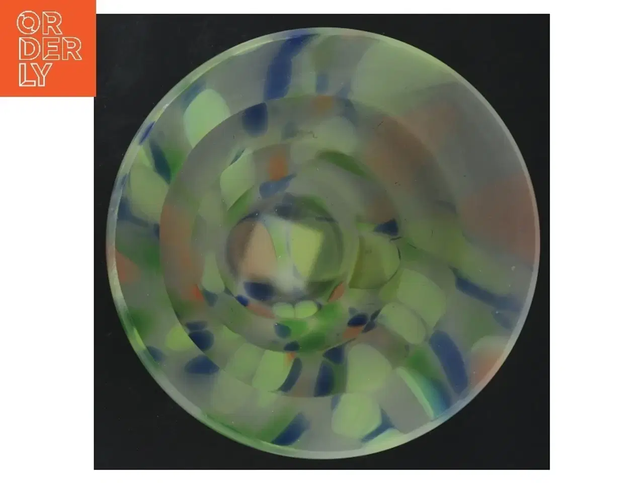 Billede 3 - Flerfarvet frosted glasvase (str. 14 cm)