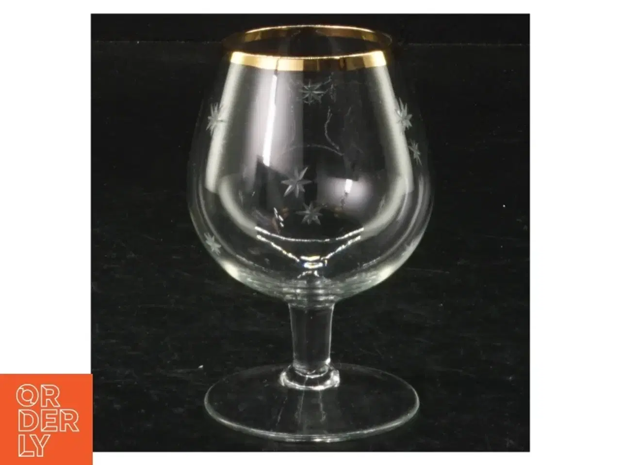 Billede 2 - Vintage cognacglas med guldkant (str. 9 cm. 6 cm i diameter)