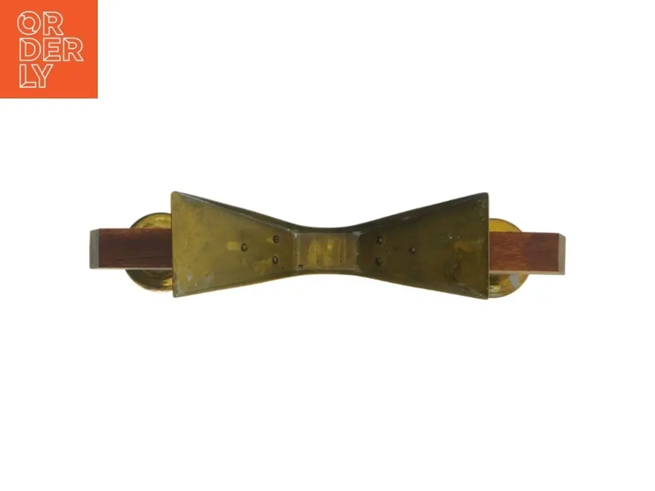 Billede 5 - Vintage lysestage i Teak træ og messing med to lysholdere (str. 25 cm)