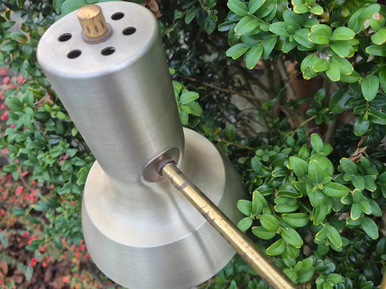 Billede 6 - Gulvlampe med smukt skærm i messing