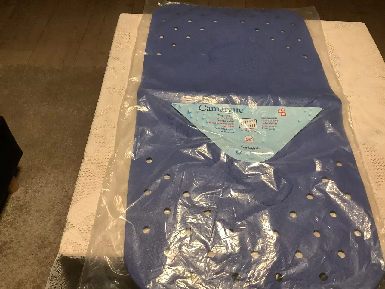 Billede 1 - Blå badekarsmåtte str ca 38x72cm 