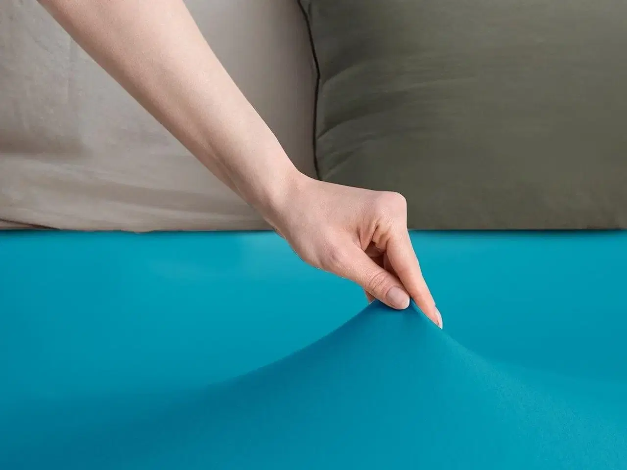 Billede 4 - Stræklagen jersey 220–240x220 blå – DecoKing Amber