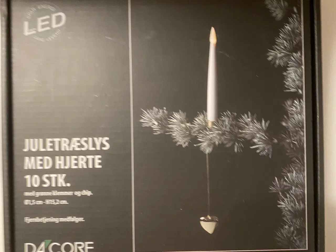 Billede 1 - LED Juletræslys med hjerte