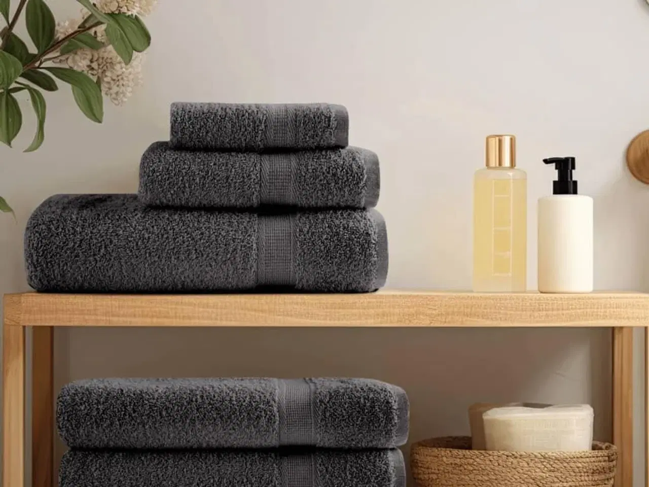 Billede 3 - Håndklæder 8 stk. Premium SOLUND 600 g/m2 antracit