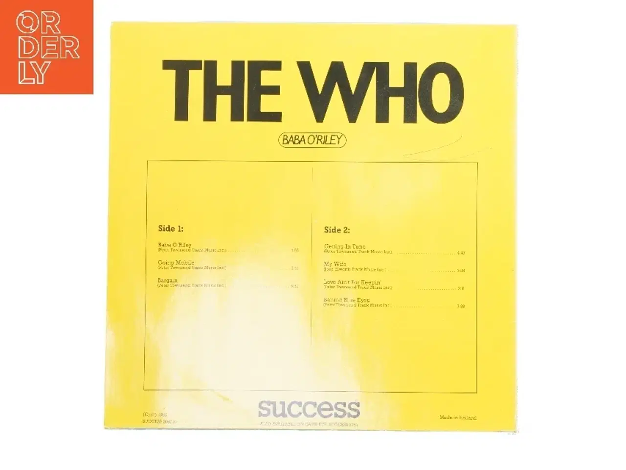 Billede 2 - The Who - Baba O&#39;Riley LP fra Success