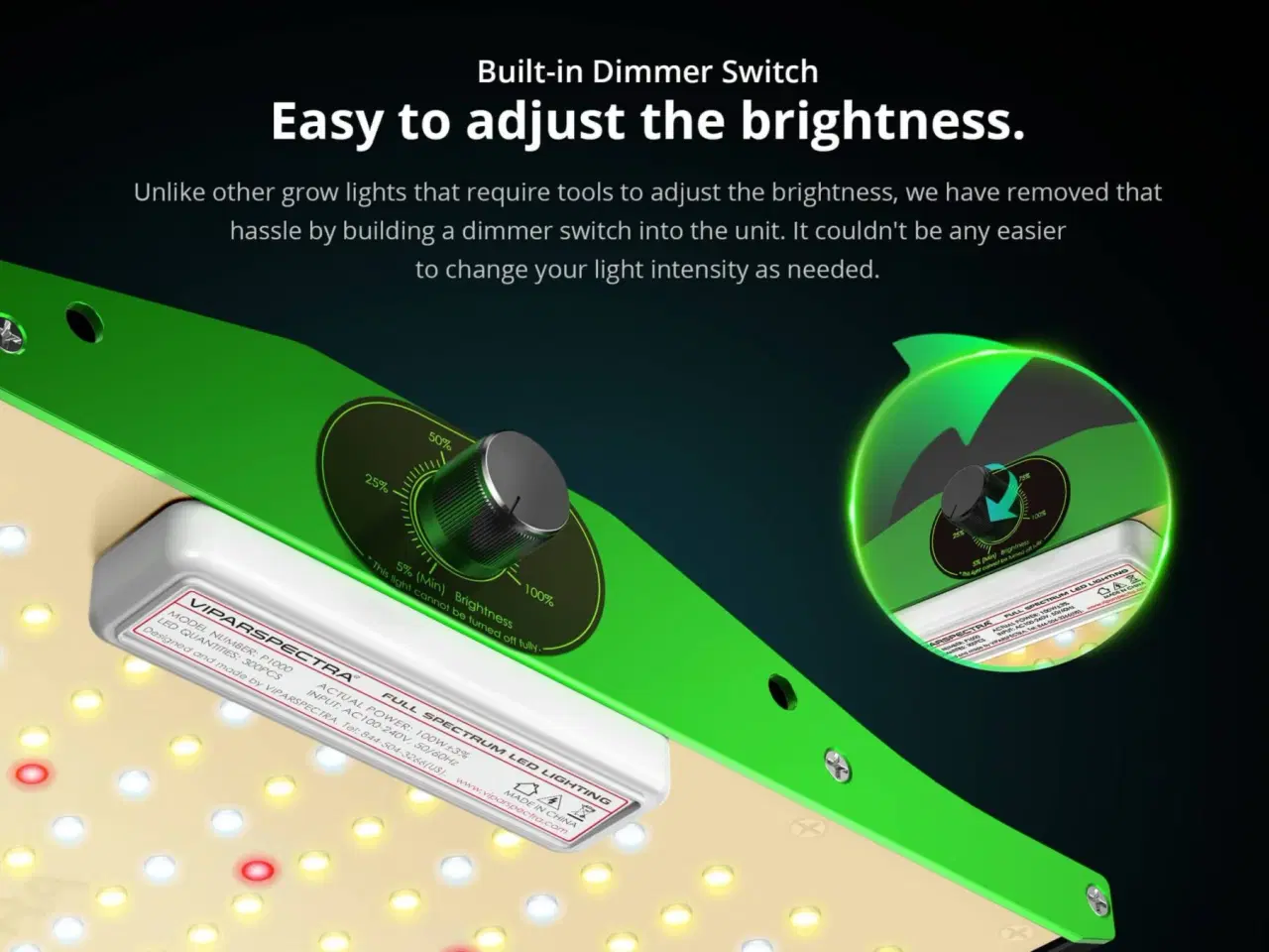 Billede 3 - Vipar Spectra – LED Vækstlampe