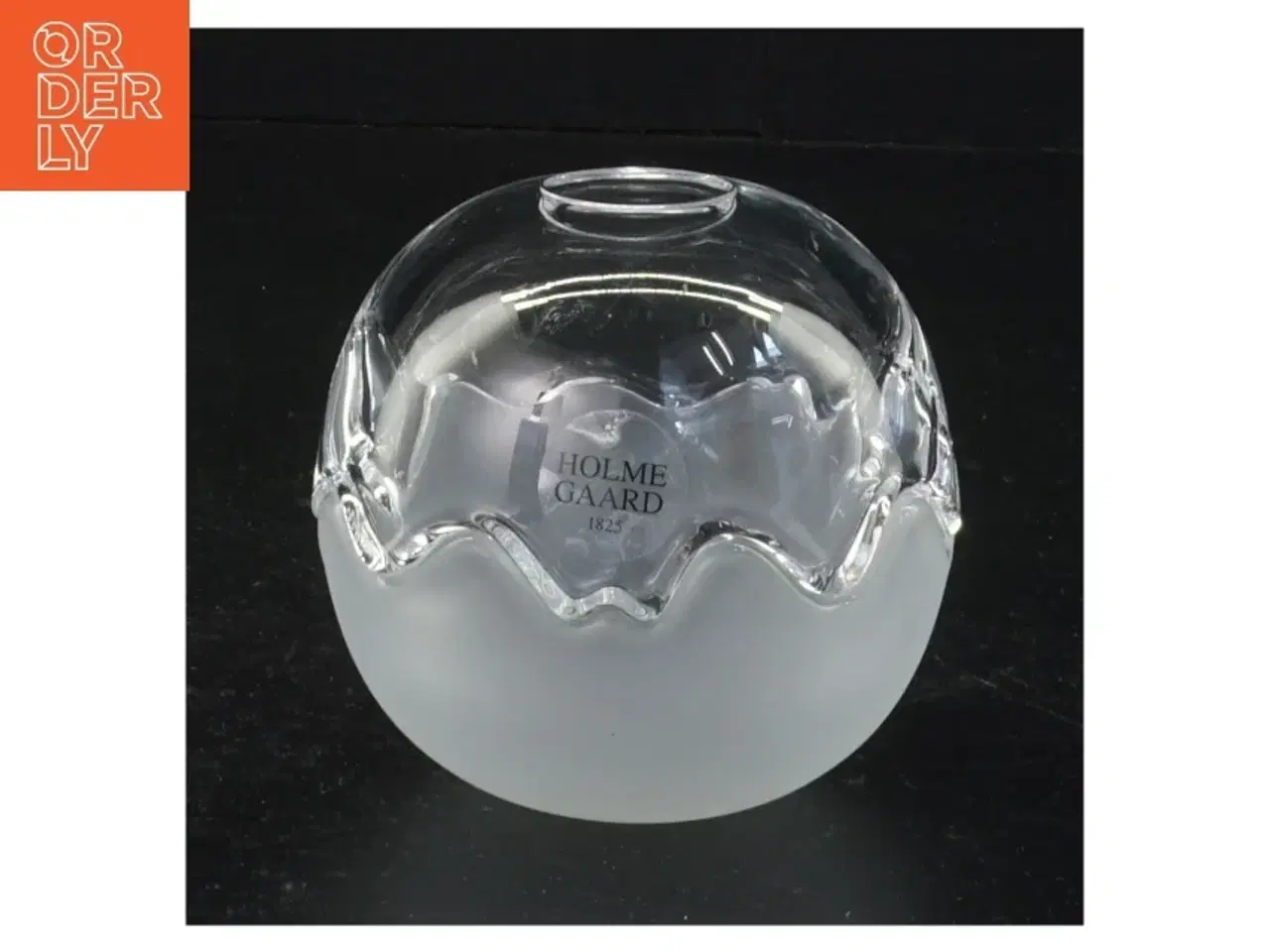 Billede 1 - Glas bonbonniere fra Holmegaard (str. Ø 8 cm)