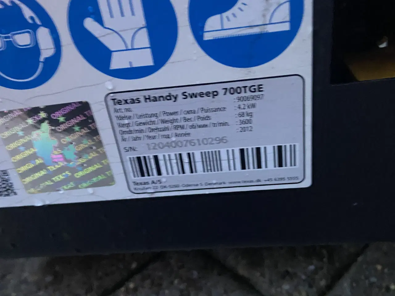 Billede 8 - Texas Handy Sweep TG 720ES Fejemaskine med Elstart