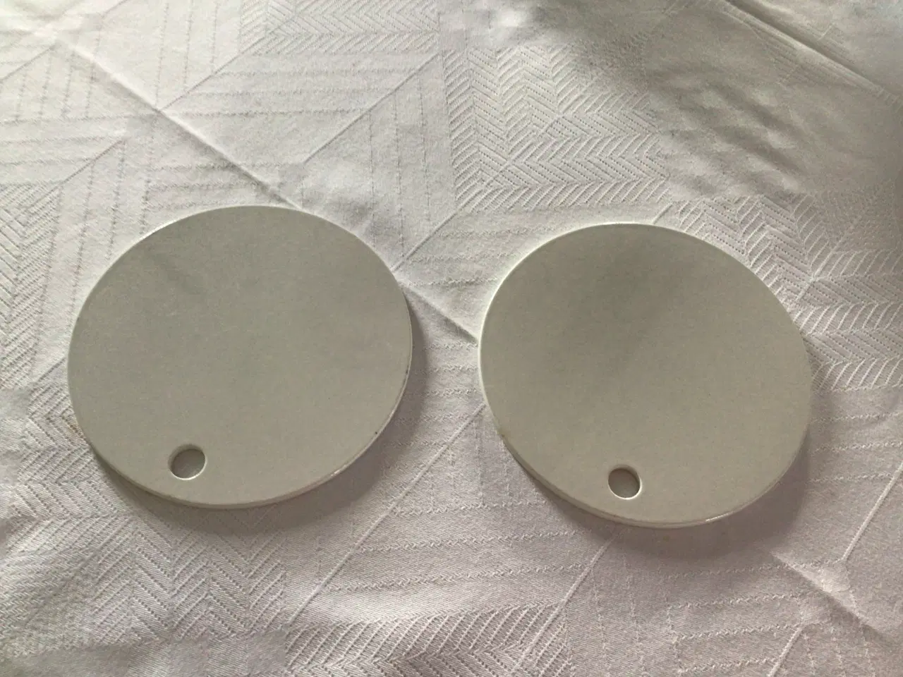 Billede 2 - Musselmalet smørebrikker/ bordskånere