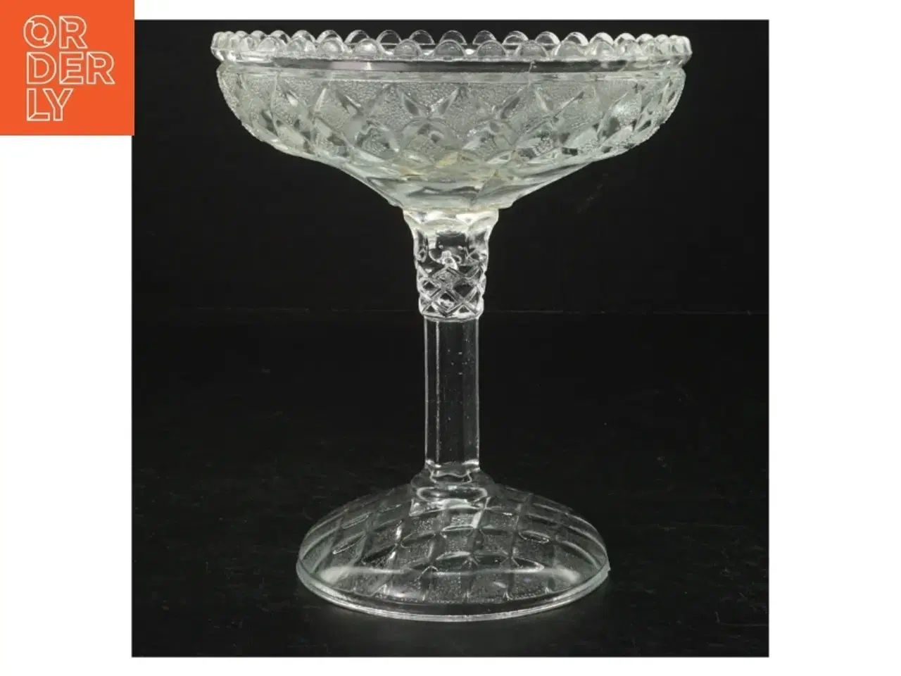 Billede 1 - Glasskål på fod (str. H. 17 cm. ø. 15 cm)
