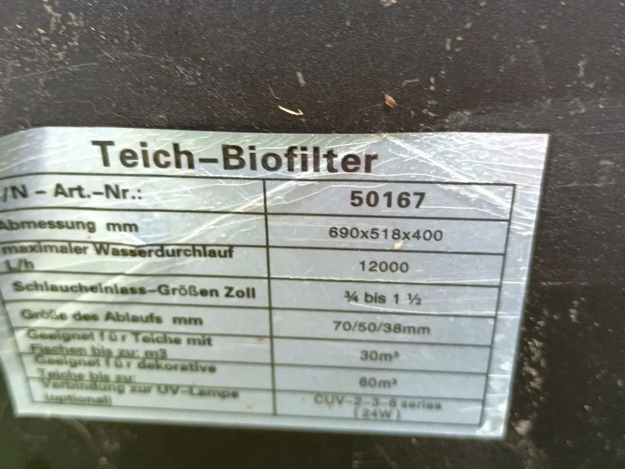 Billede 1 - Stor gemmenstrøms filter 